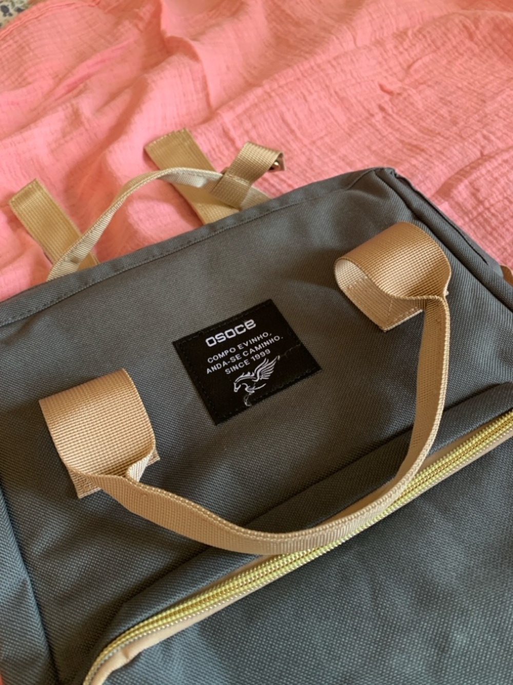 OSOCE Diaper Bag Backpack Multi-Function Waterproof Grey Nappy Bag Maternity - Picture 3 of 10